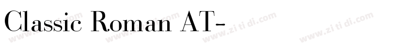 Classic Roman AT字体转换